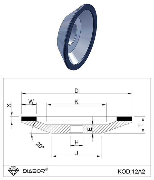 12A2 elmas cbn aşındırıcı disk