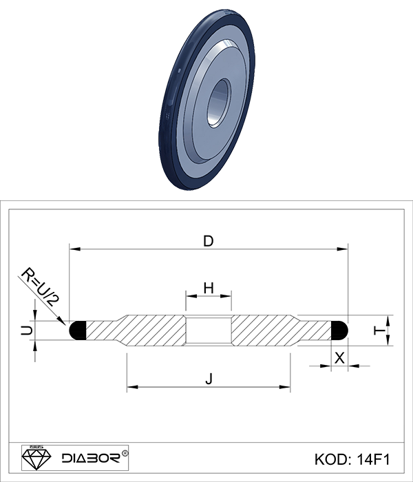 14F1 elmas cbn aşındırıcı disk