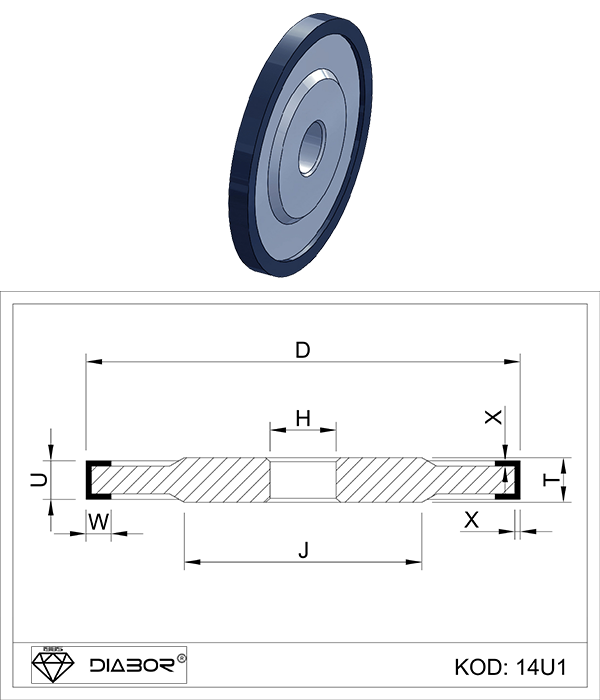 14U1 elmas cbn aşındırıcı disk
