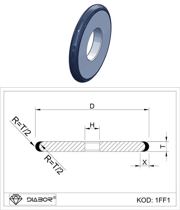 1FF1 elmas cbn aşındırıcı disk