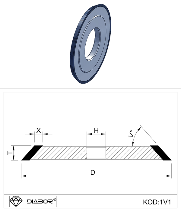 1V1 elmas cbn aşındırıcı disk