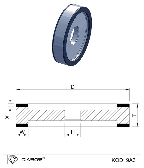 9A3 elmas cbn aşındırıcı disk